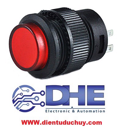 R16-503ad contact nhấn giữ- phi 16mm - màu đỏ