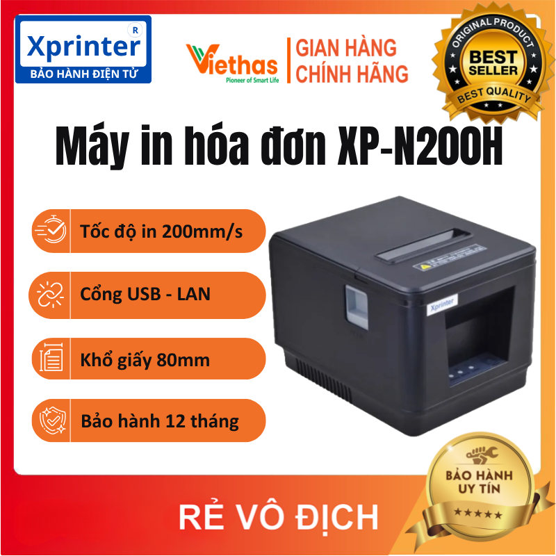 Máy in xprinter xp-n200h khổ giấy k80