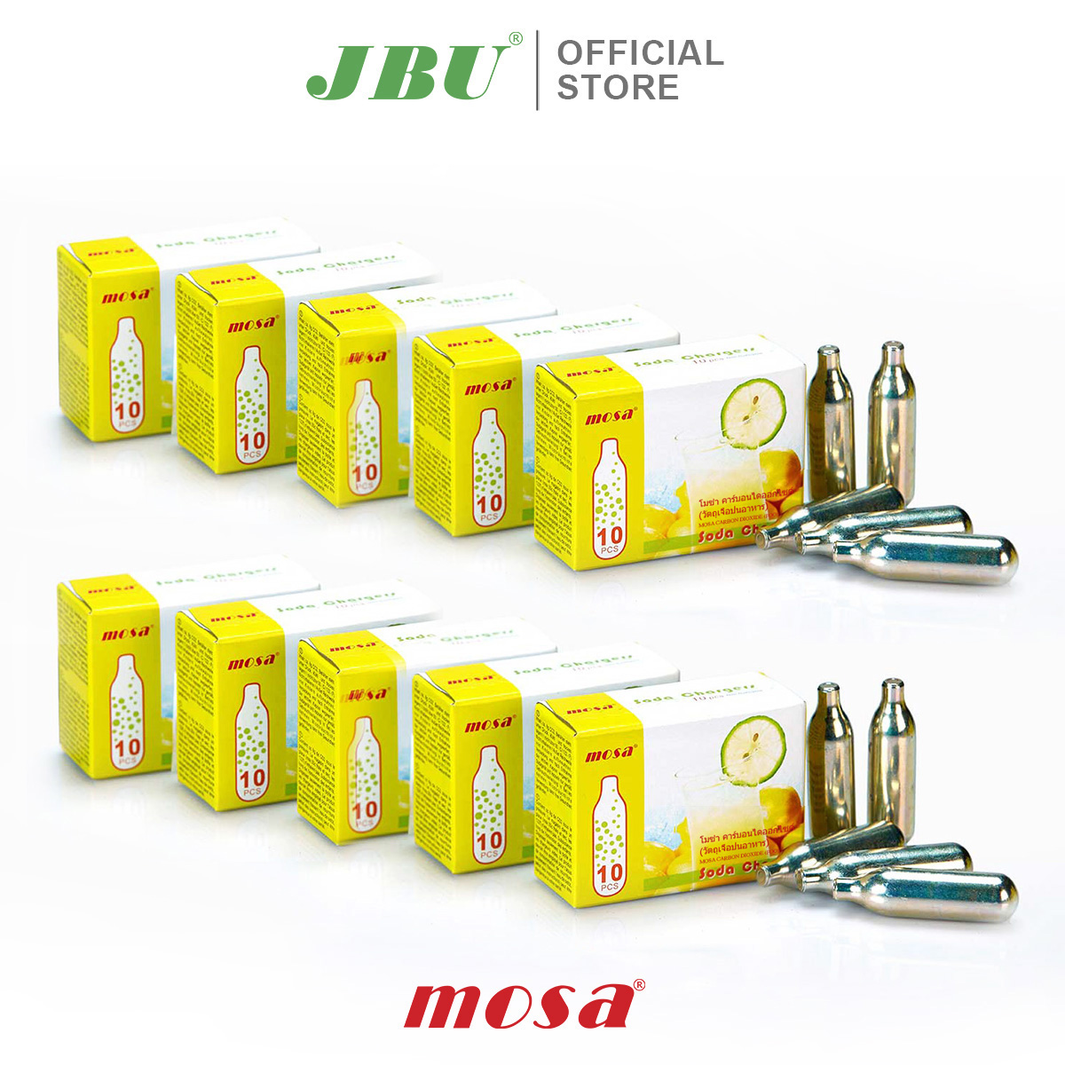 Gas soda mosa - co2 soda charger dùng cho bình làm soda - combo 10 hộp