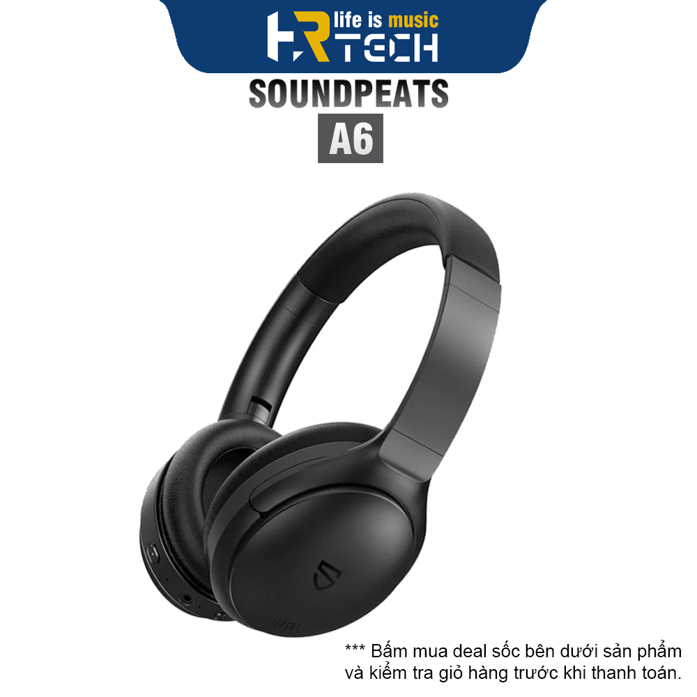 Tai nghe chụp tai bluetooth soundpeats a6 anc