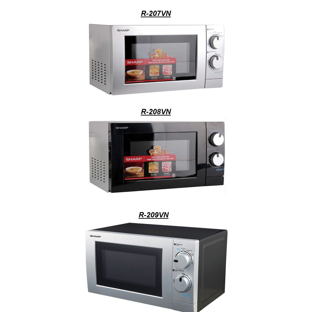 Lò vi sóng sharp 20 lít - r-207vn / r-208vn / r-209vn