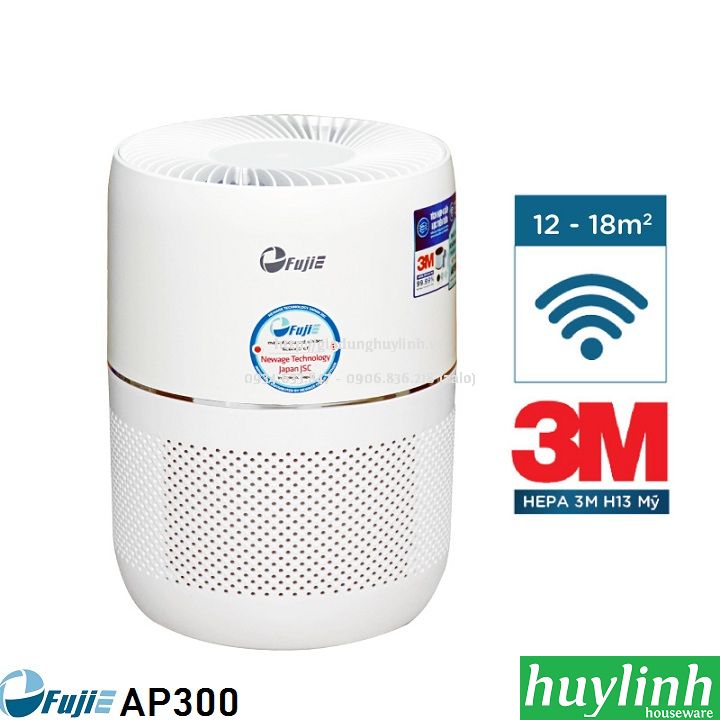 Máy lọc không khí fujie ap300 - 16m2 - hepa 3m - điều khiển wifi