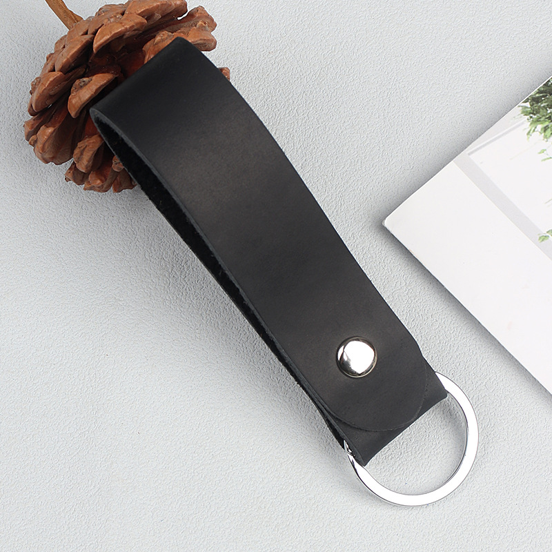 Móc chìa khoá da bò thật treo móc ô tô xe máy sang trọng - handmade 100% - khoá đồng _mk01