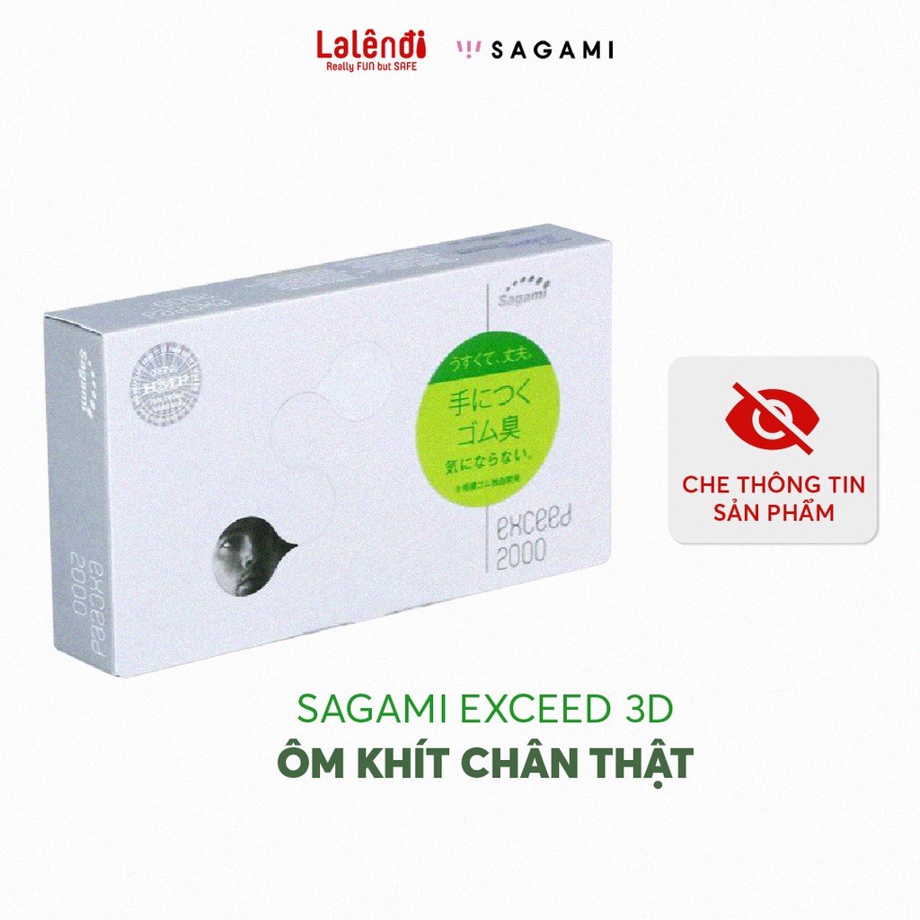 Bao cao su Sagami Exceed 2000 Nhật Bản siêu mỏng, ôm khít, nhiều gel bôi trơn , Lalendi