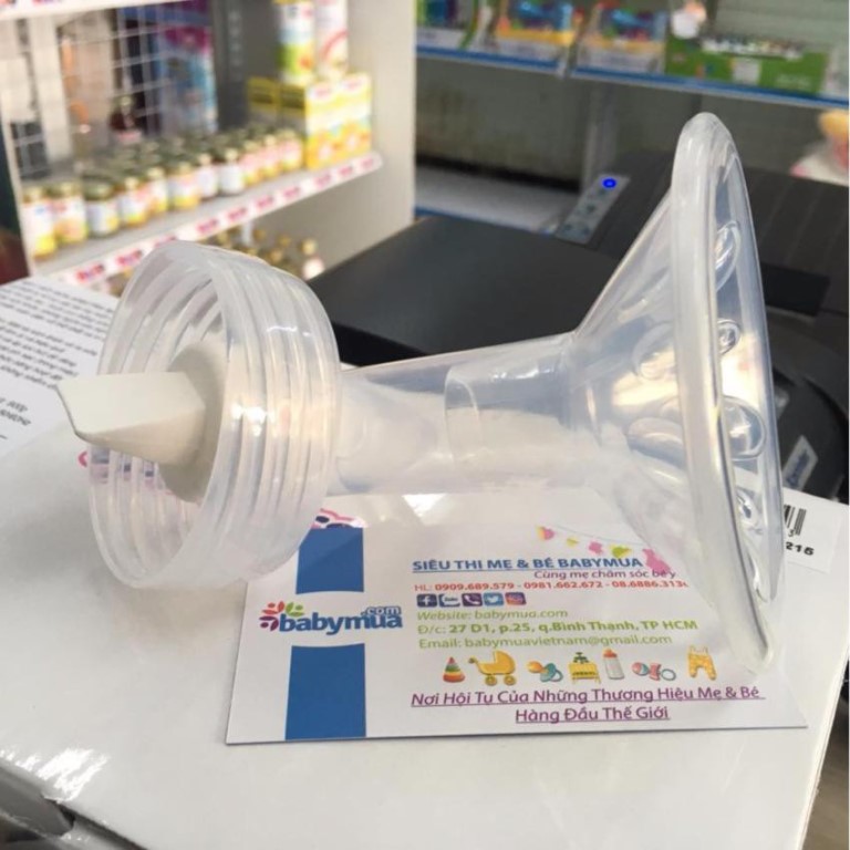 Cổ phễu máy hút sữa Spectra size 24mm/ 28mm kèm van 1 chiều và đệm maxa silicon NAM2