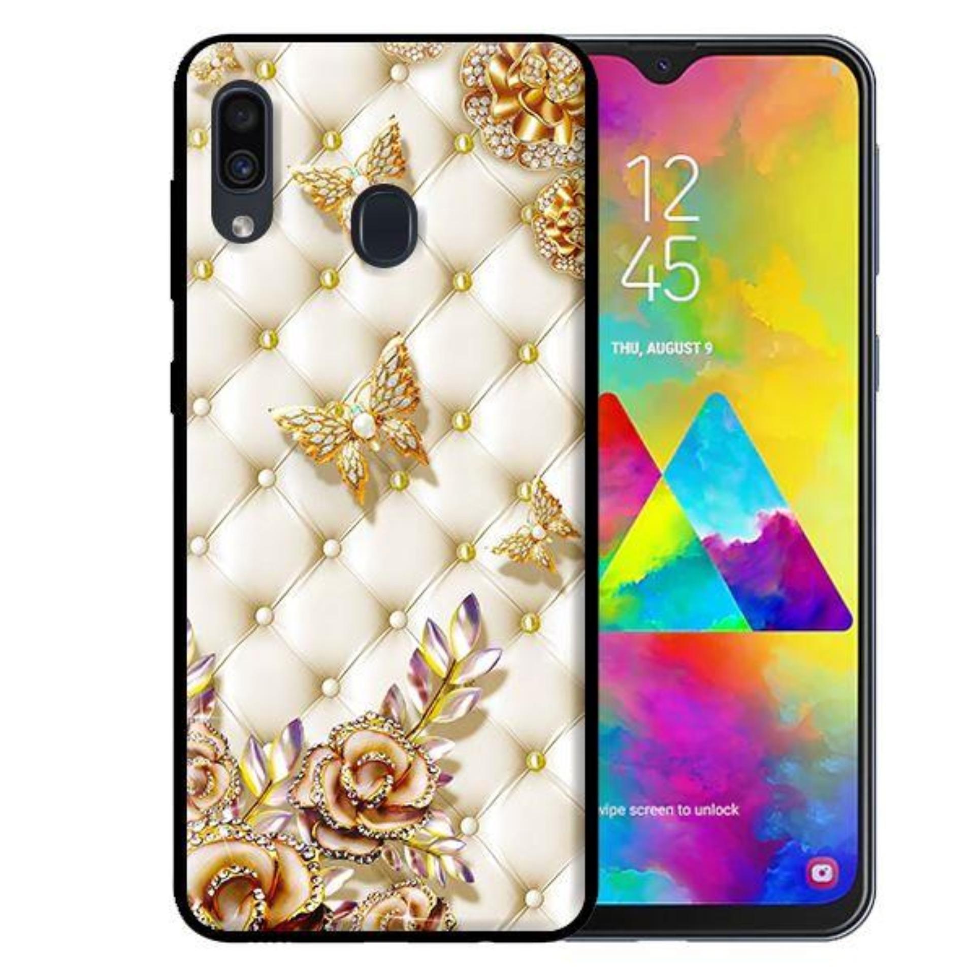 Ốp lưng samsung a30 - bướm vàng giả da