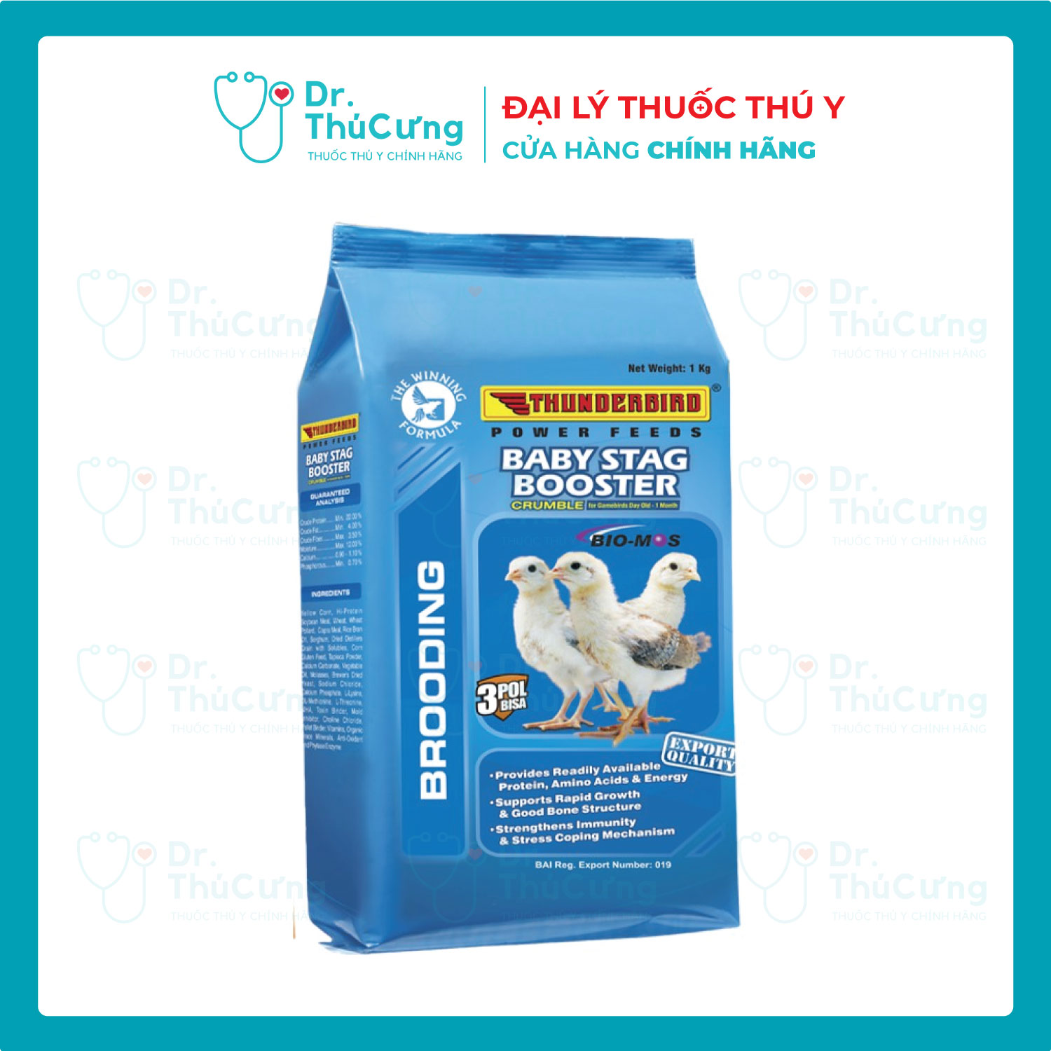 Thunderbird Baby Stag Booster – Thức ăn chuyên dùng cho gà con ở giai đoạn đầu