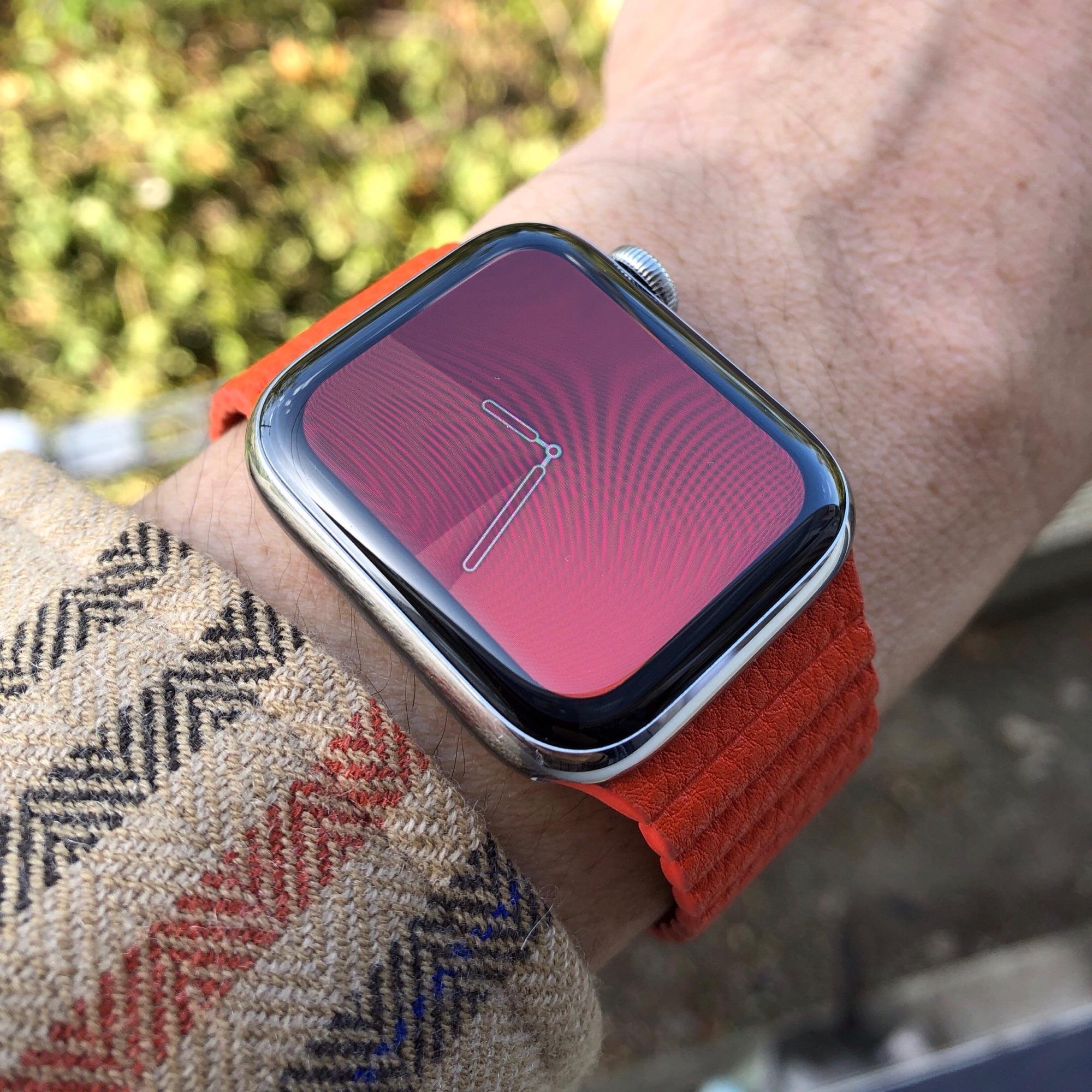 Dây Leather Loop Đồng Hồ Apple Watch Orange