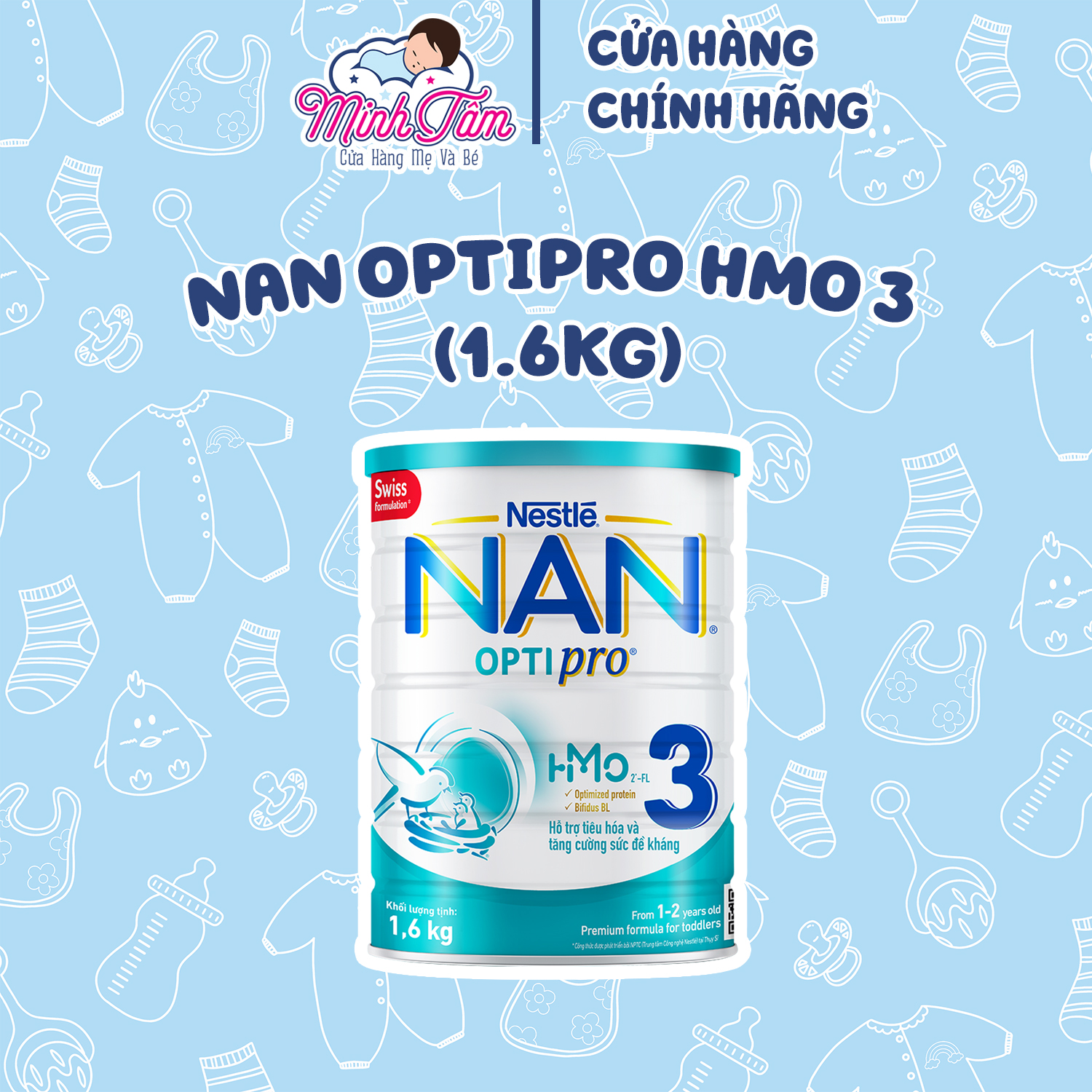 Sữa bột Nestle NAN OPTIPRO 3 HMO 1.6Kg