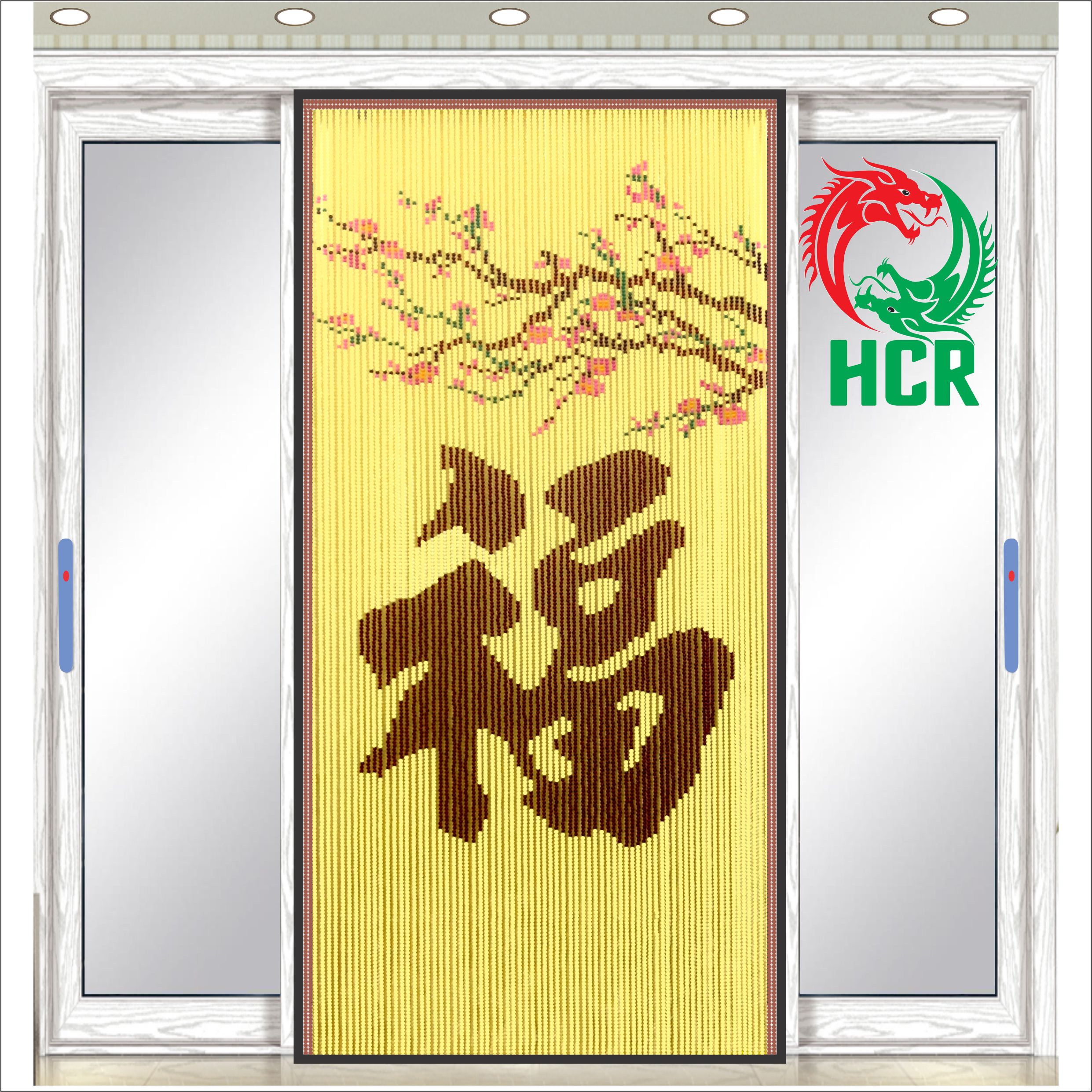 Màn hạt nhựa - Công ty Hai Con Rồng - Code 811 Chữ Phước Cành Đào