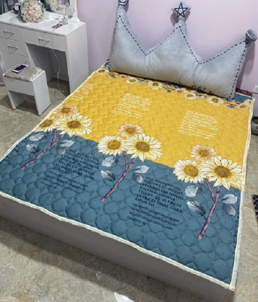 Thảm Trải Giường Chần Bông Cotton Poly, Dùng Thay Thế Ga , Nệm