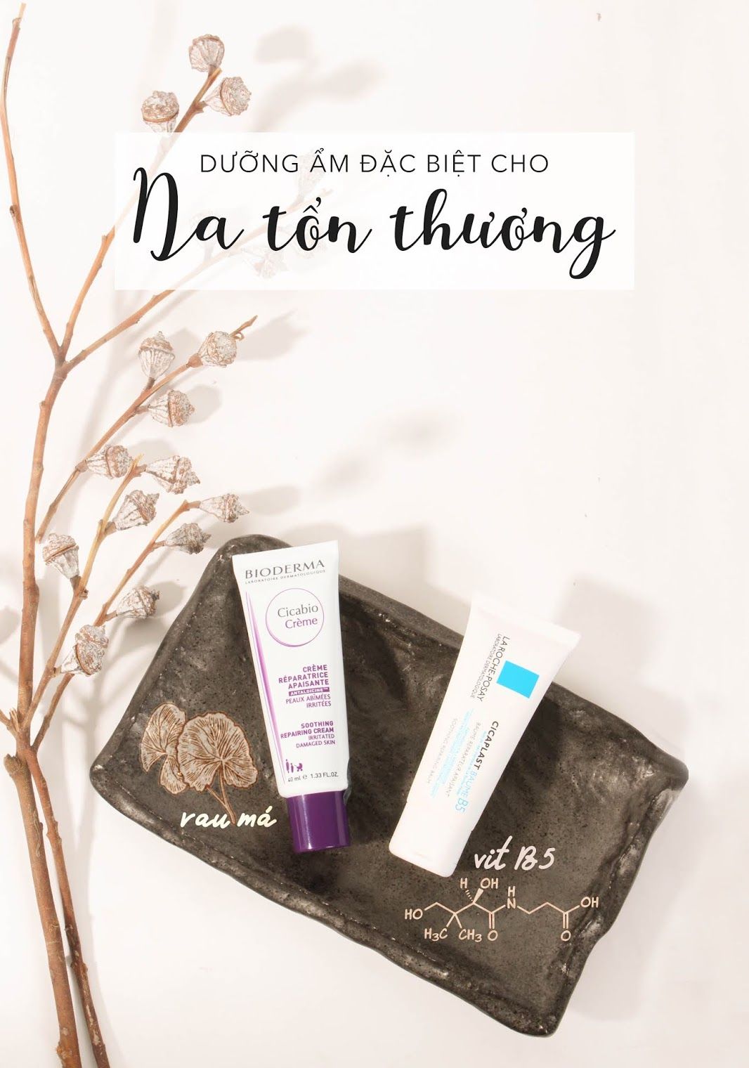 Kem Dưỡng Ẩm, Phục Hồi, Làm Dịu Da Tổn Thương Bioderma Cicabio Creme 40ml