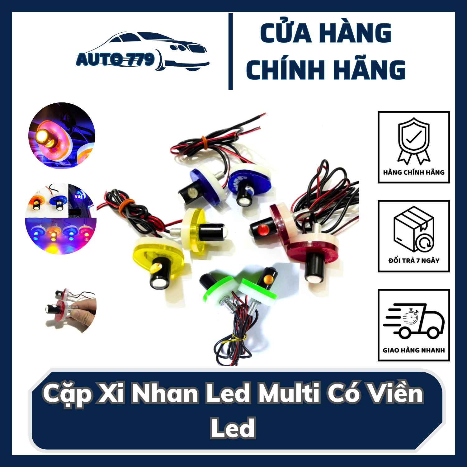 Cặp xi nhan led multi có viền led
