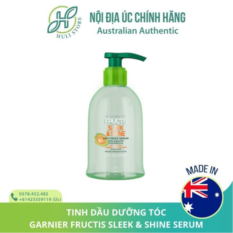 Tinh chất dưỡng tóc Garnier Fructis Sleek & Shine Serum 150 ml giúp làm mềm mượt tóc Úc