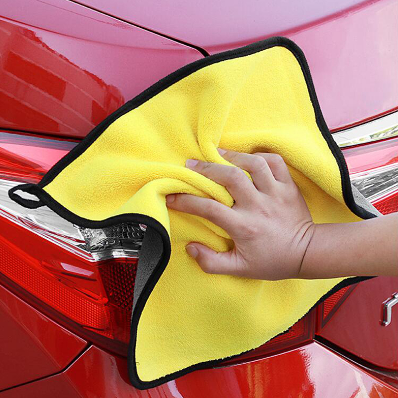 Khăn lau xe ô tô 2 lớp sợi nhỏ mịn chống trầy xước