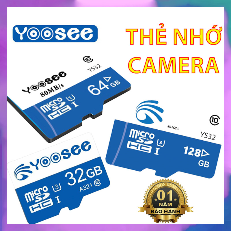Thẻ nhớ Micro SD YooSee 128GB 64GB 32GB | DSS 64GB 32GB tốc độ cao Class 10 - Thẻ nhớ giá rẻ, thẻ nhớ 32GB, thẻ nhớ 64GB, thẻ nhớ 128GB, thẻ nhớ dung lượng cao, thẻ nhớ điện thoại, thẻ nhớ gắn camera
