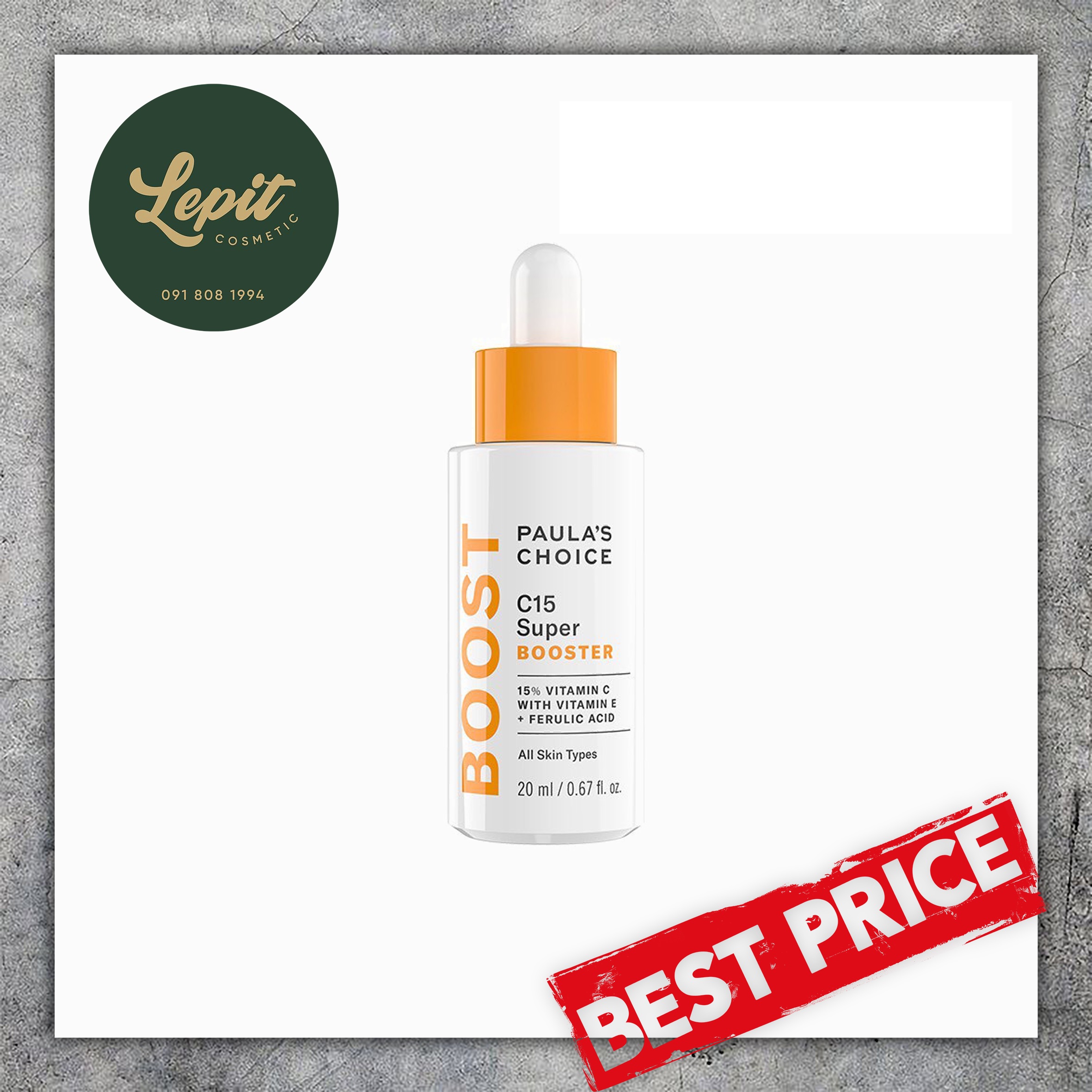 Tinh chất Vitamin C làm sáng da, chống lão hóa chứa Paula's Choice C15 Super 20ml