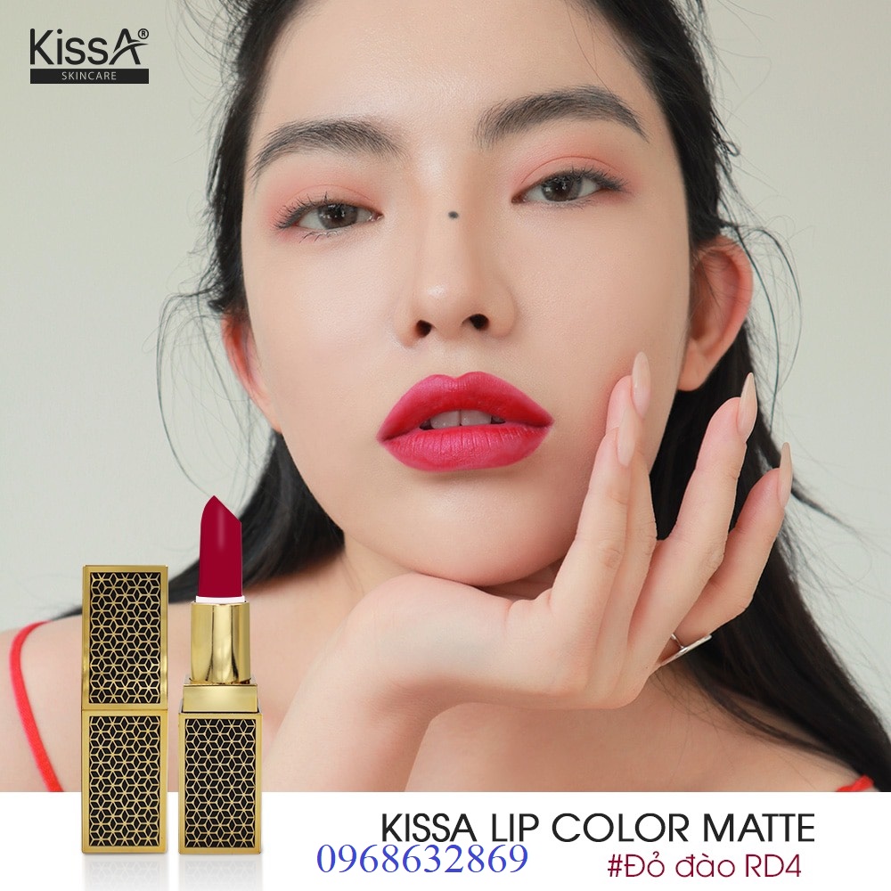 Lịch sử giá Son kissa lip color matte số 4 màu đỏ đào cập nhật 4/2023 -  BeeCost