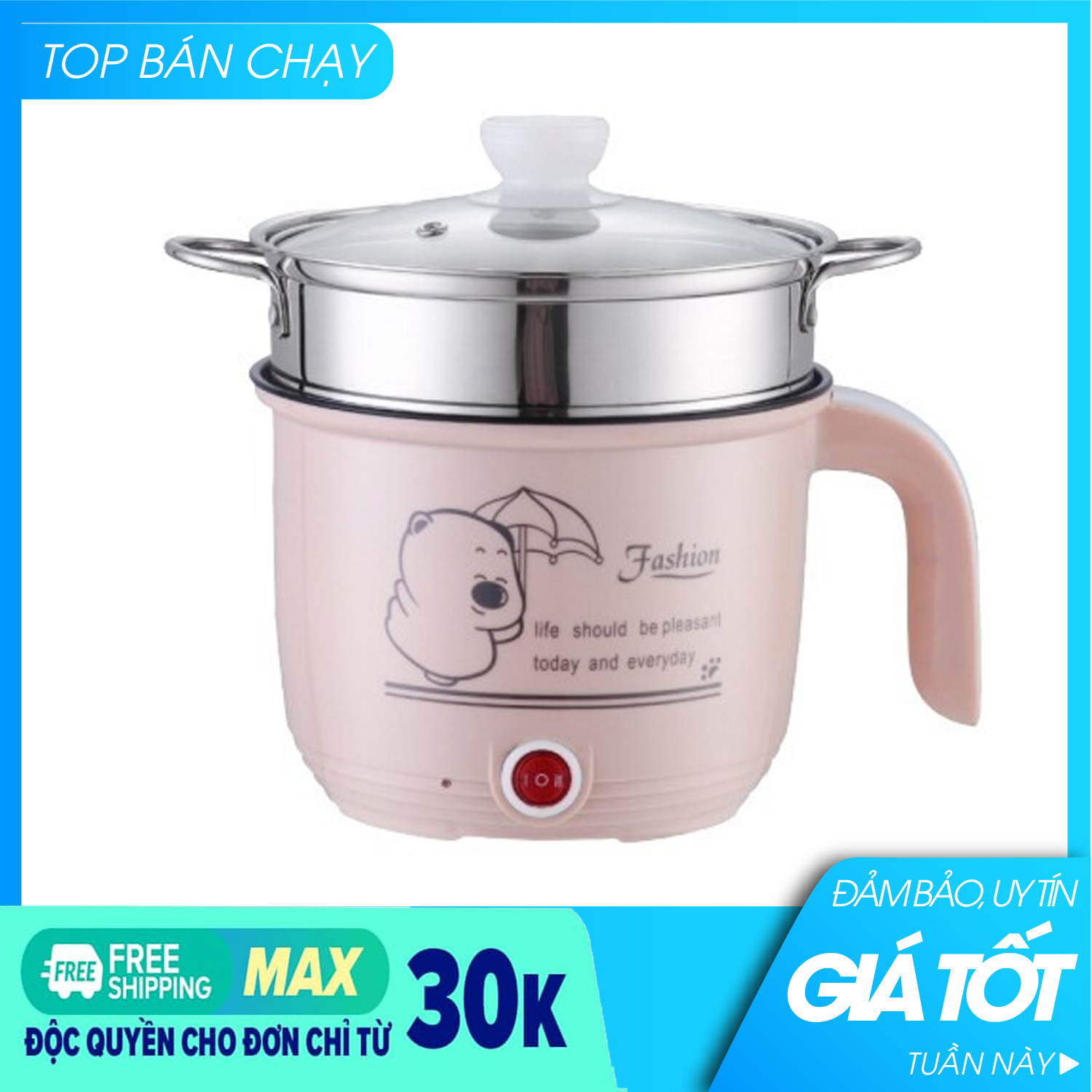 Ca nấu mỳ đa năng - Ca mỳ đa năng - Ca mì 18cm có giá hấp INOX Cooking Pot, CA NẤU MÌ - ca nâu mì có lồng hấp 2 in 1 siêu tốc tiện lợi-nồi nấu mì mini kèm lồng hấp 18cm có quai cầm nhỏ gọn đáng yêu -HỖ TRỢ ĐỔI TRẢ 7 NGÀY