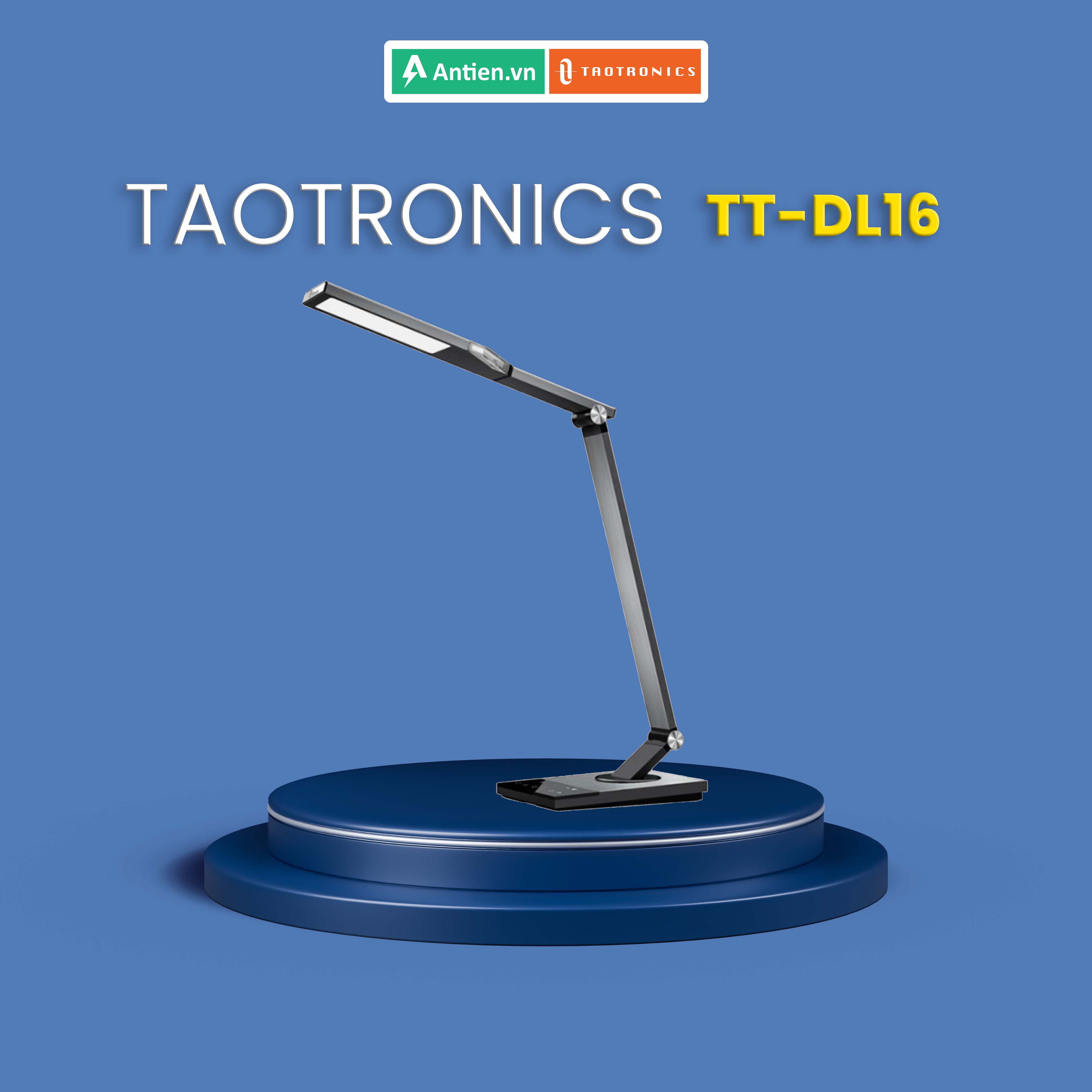 Đèn LED để bàn, đèn học chống cận, đèn ngủ thông thông minh TaoTronics TT-DL16, 12W, 5 chế độ ánh sáng, 6 mức sáng, thân kim loại