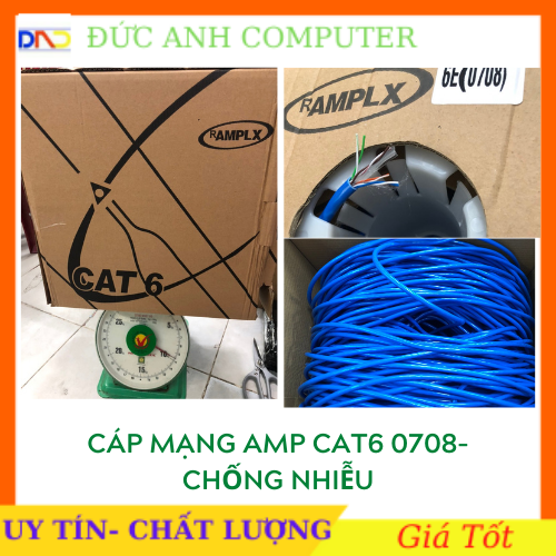 Thùng cáp mạng cat 6 amp lx 305m cat 6b 0718 cat 6e 0708 cat 6e 10/100/1000
