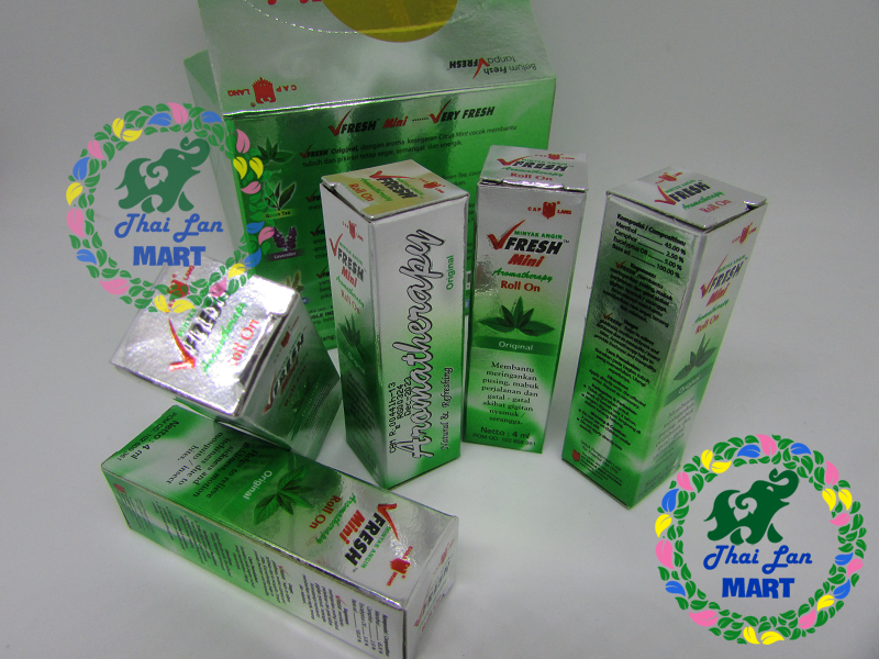 12 Chai dầu lăn vfresh mini original hương gốc nguyên thủy hàng nội địa chính hãng indonesia 4ml