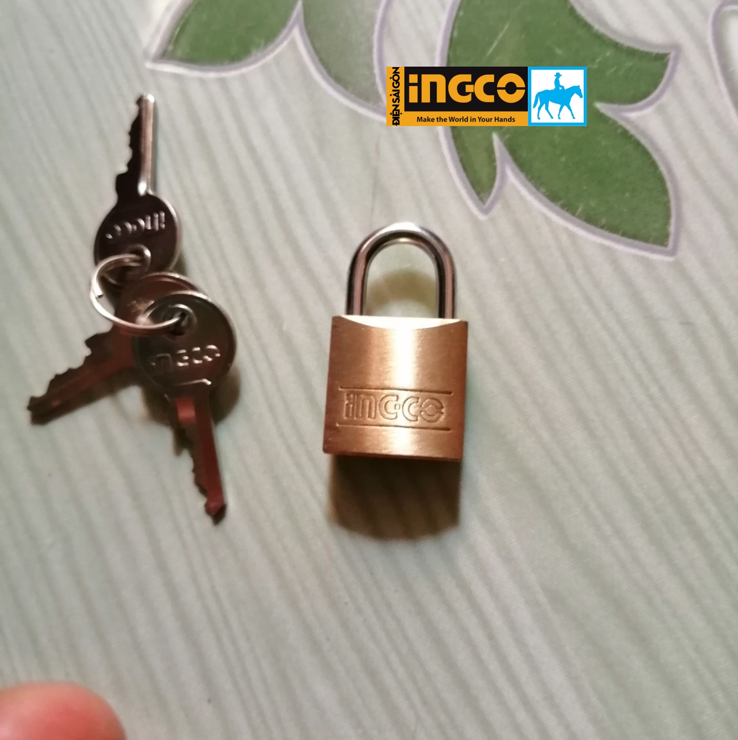 Ổ khóa mini khóa du lịch khóa vali cửa tủ túi xách 20mm 40g brass padlock ingco dbpl0202 tlk32202