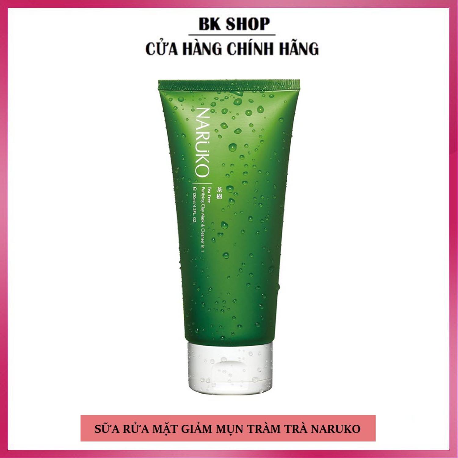 Sữa rửa mặt bùn hỗ trợ giảm mụn chiết xuất tràm trà naruko 120g