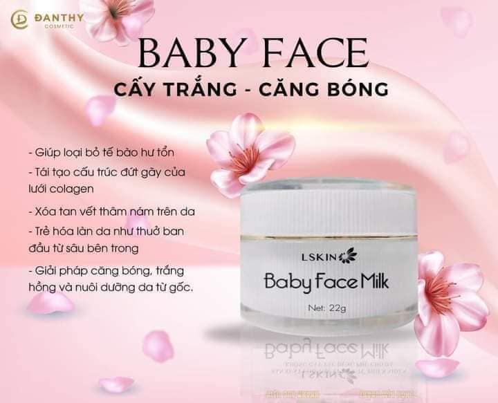 Kem baby face milk cấy trắng căng bóng công ty đan thy
