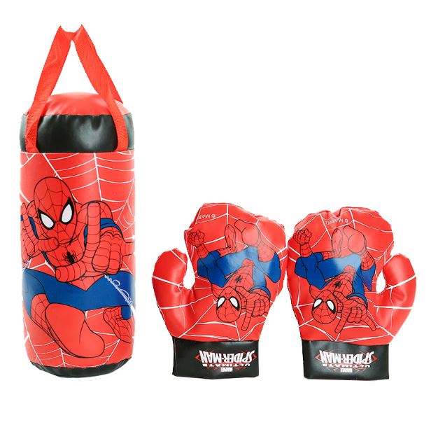 Túi Đấm Bốc Boxing Người Nhện + Tặng 2 Găng Tay Cho Bé chất liệu da mềm an toàn cho bé khi chơi