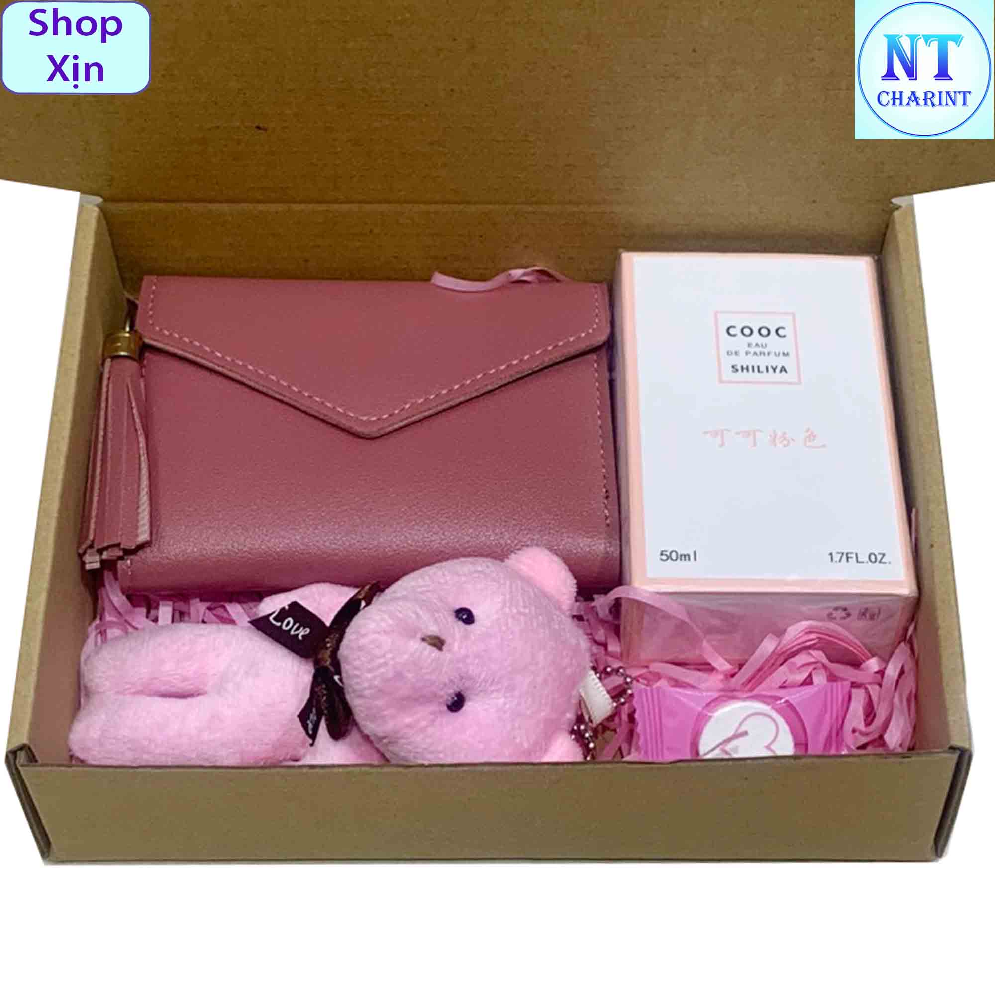 Women clutch handbag mini fresh fragrance French perfume purse with small bouquets and practical compressed towel birthday holiday gifts set - 8