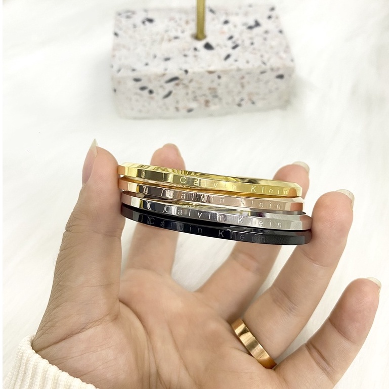 Vòng tay titan ck lắc tay đôi cuff unisex bản đẹp không gỉ twenty jewelry vòng cuff nam nữ tình yêu gutadi