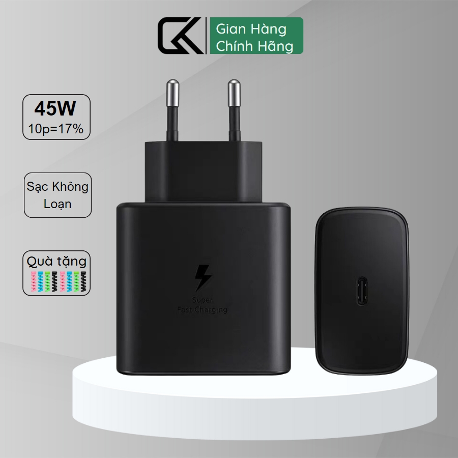 Bộ sạc siêu nhanh 45w Củ cáp sạc 45W trên các dòng điện thoại Note 10+