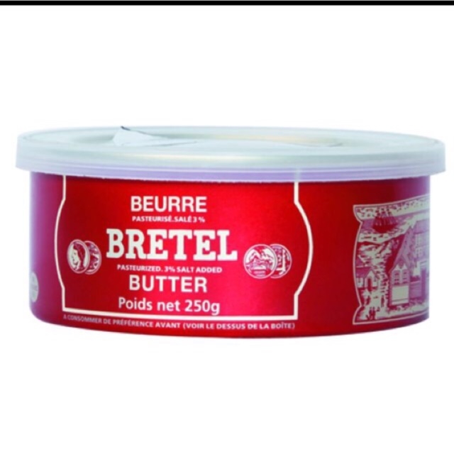 -Bơ mặn Bretel, Bơ đồng tiền Pháp, 250g--
