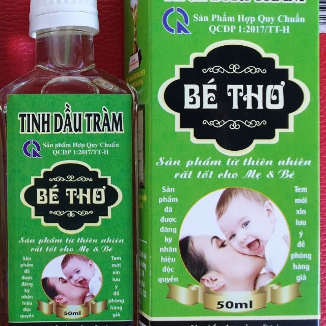 🎁[SALE ƯU ĐÃI] Tinh dầu tràm Bé Thơ nhãn xanh dùng giữ ấm cho bé I tắm bé I đuổi muỗi I xông phòng (chai 50ml)