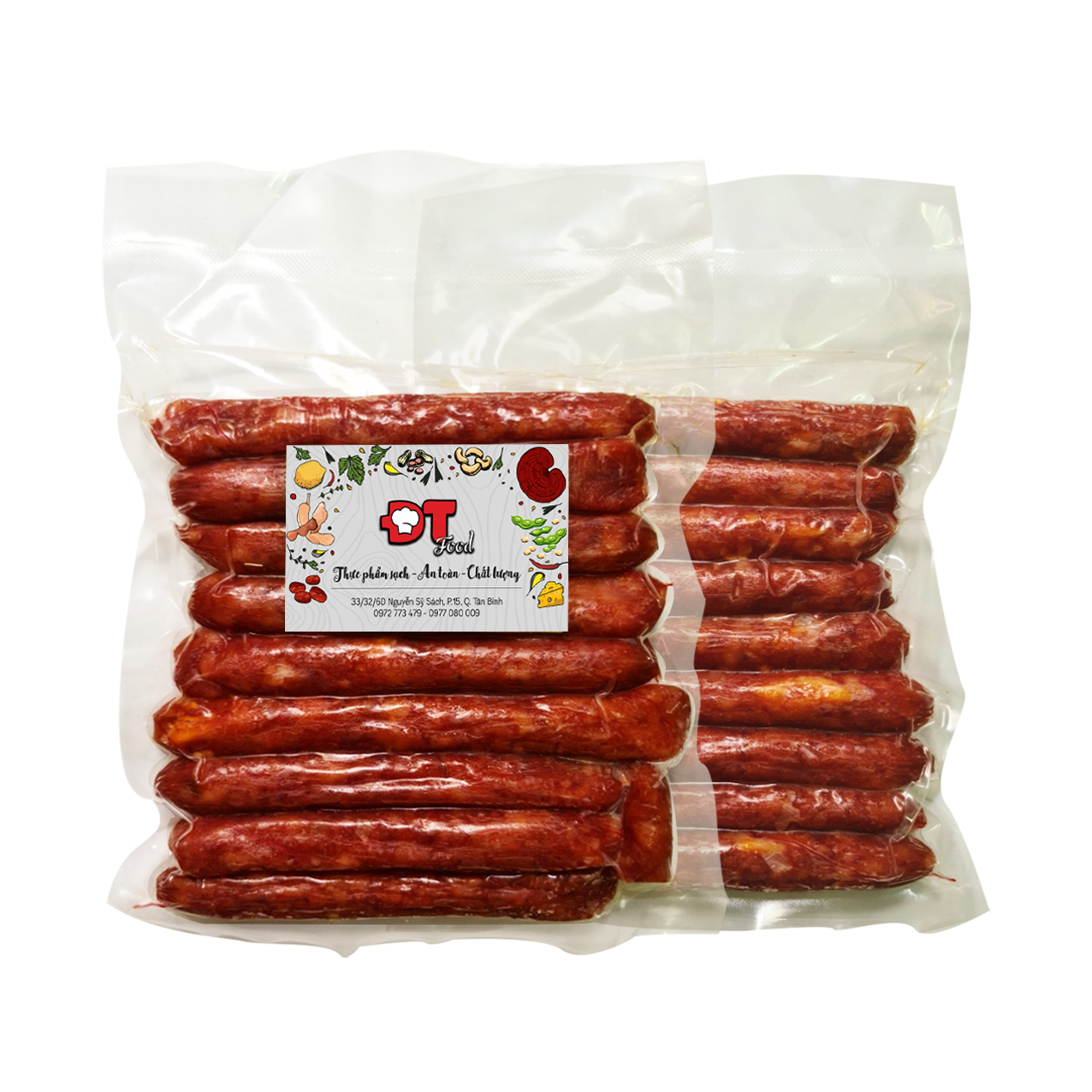1kg Lạp Xưởng Tôm Trứng Muối Thượng Hạng DTFood