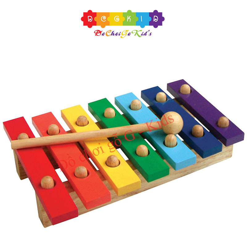 Đàn xylophone 7 thanh bằng gỗ-Đồ Chơi Gỗ Winwintoys - Đàn Mộc Cầm 7 Thanh