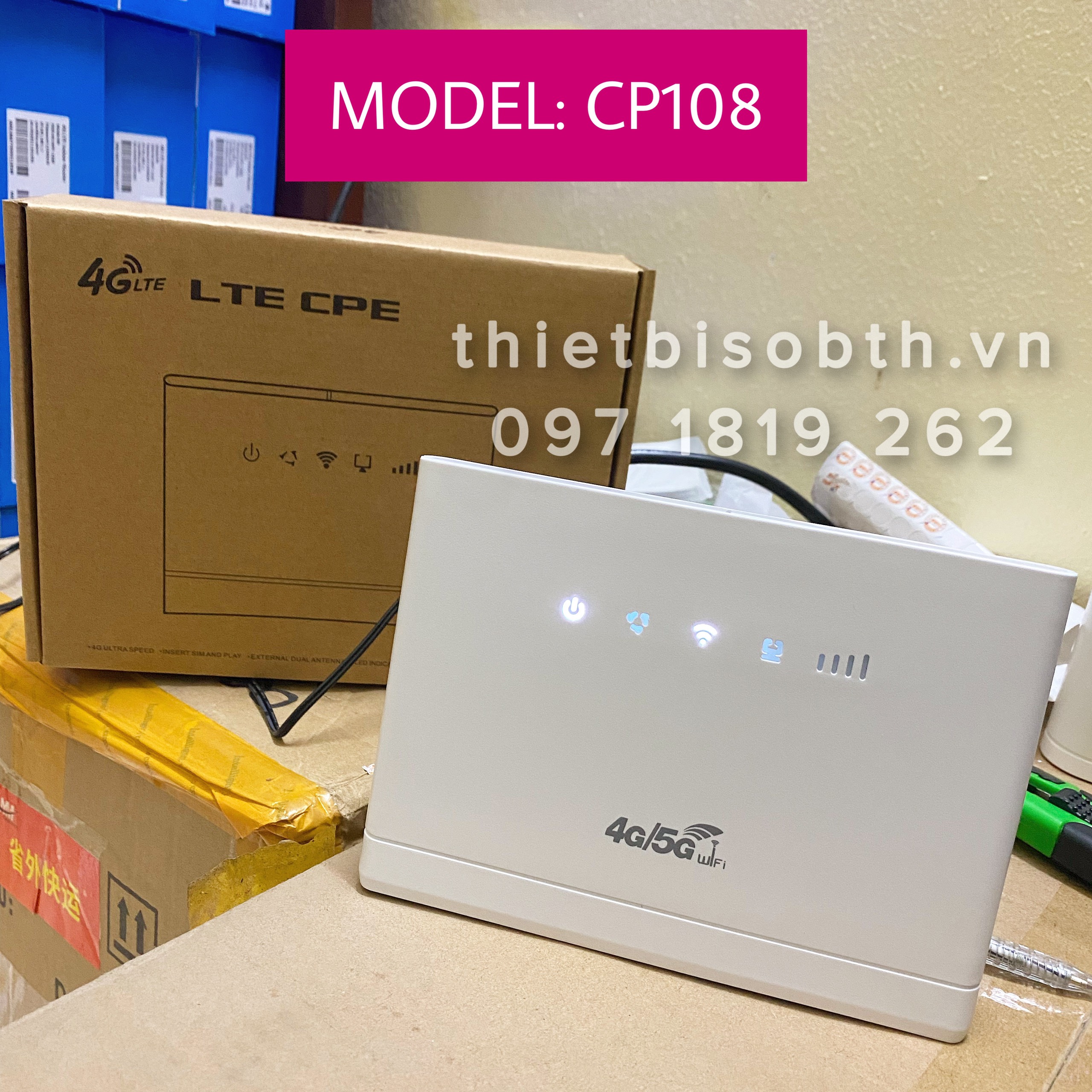 Bộ phát wifi từ sim 3g/4g lte 4g cpe – cp108 tốc độ 300mbps - hỗ trợ 32 user