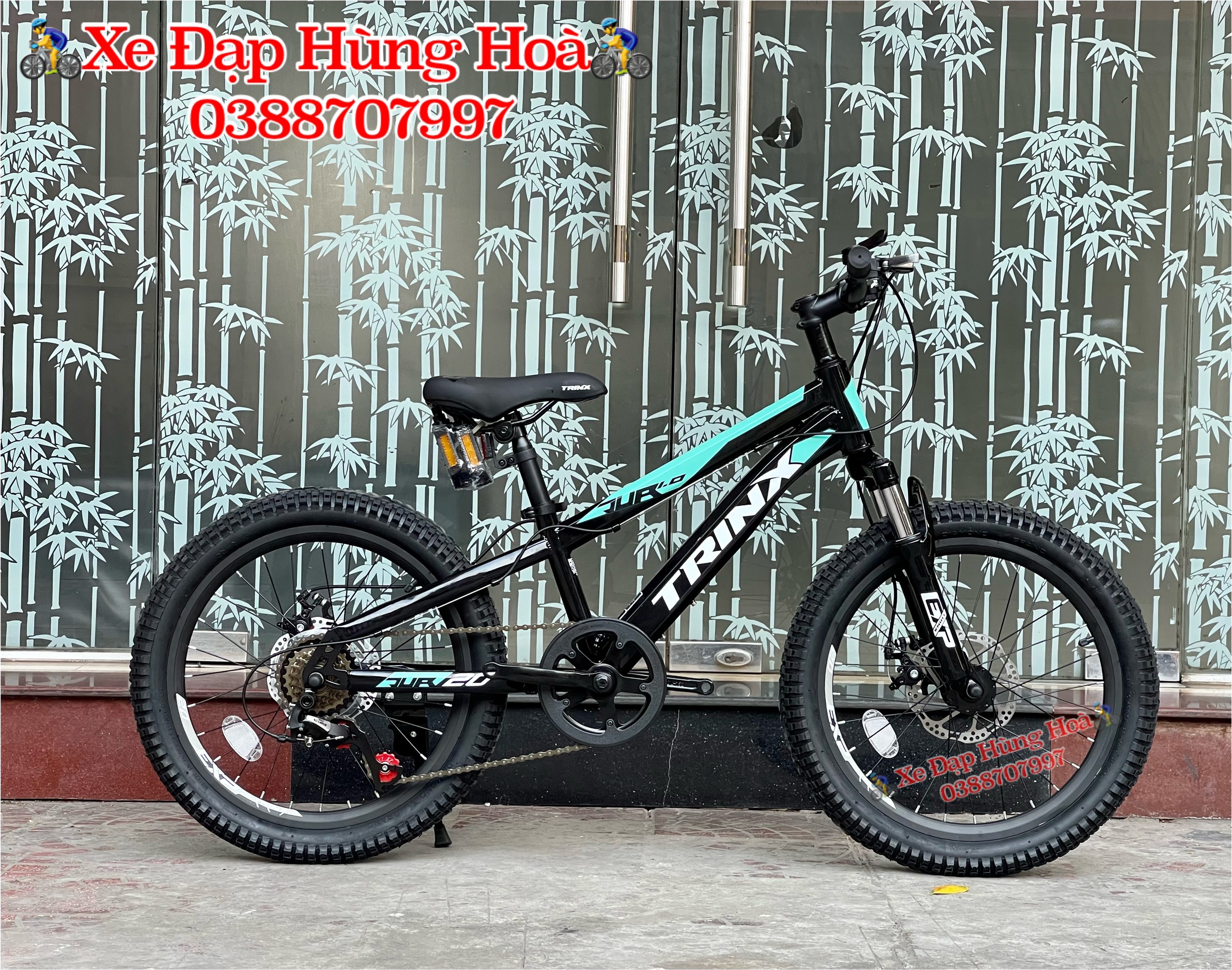 Xe đạp trẻ em trinx junior 1.0 cho bé 1m2-1m6 đề shimano 6 tốc độ tặng bình nước