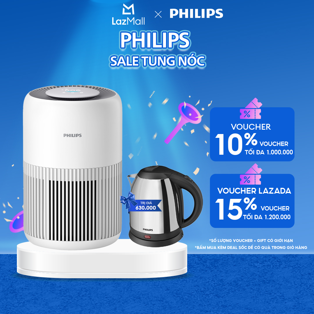 Máy Lọc Không Khí Philips AC0950/10 |Bộ lọc Hepa Nano Protect|65m2 | lọc 99.9% virus - Hàng Phân Phối Chính Hãng