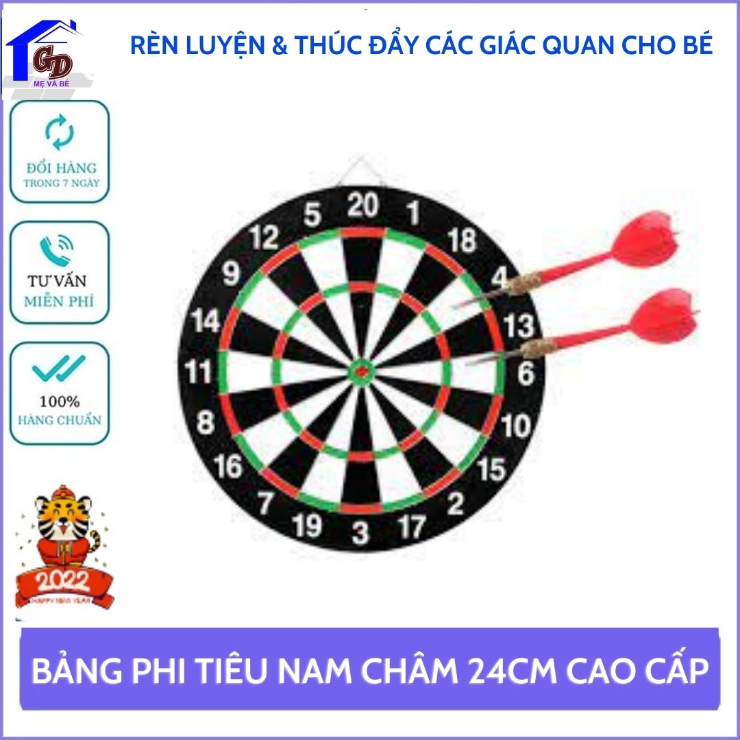 Bảng phóng phi tiêu nam châm 24cm - Bảng phóng phi tiêu trẻ em an toàn và ngộ nghĩnh cho bé vui chơi