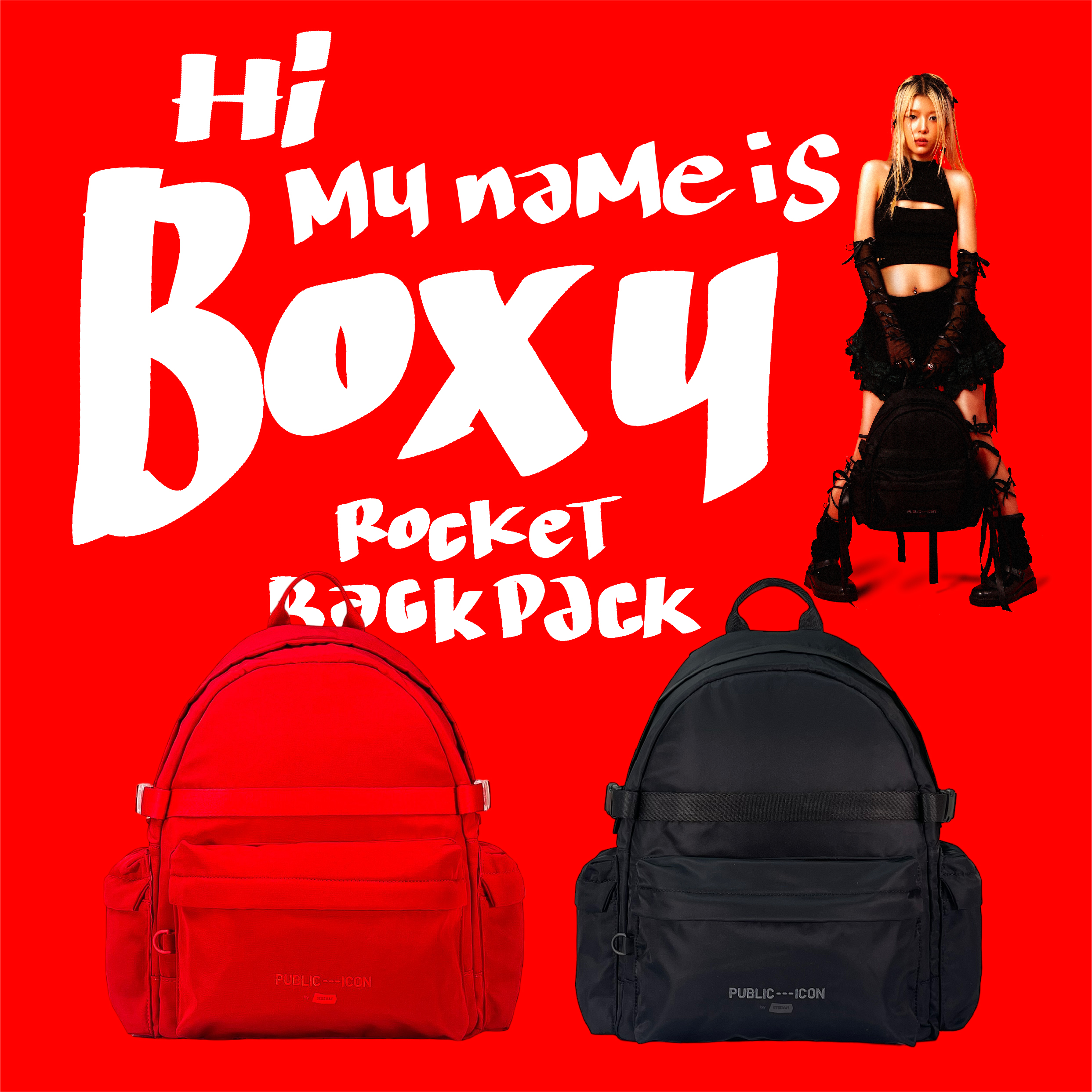 Balo 5theway /mono colo/ boxy rocket backpack