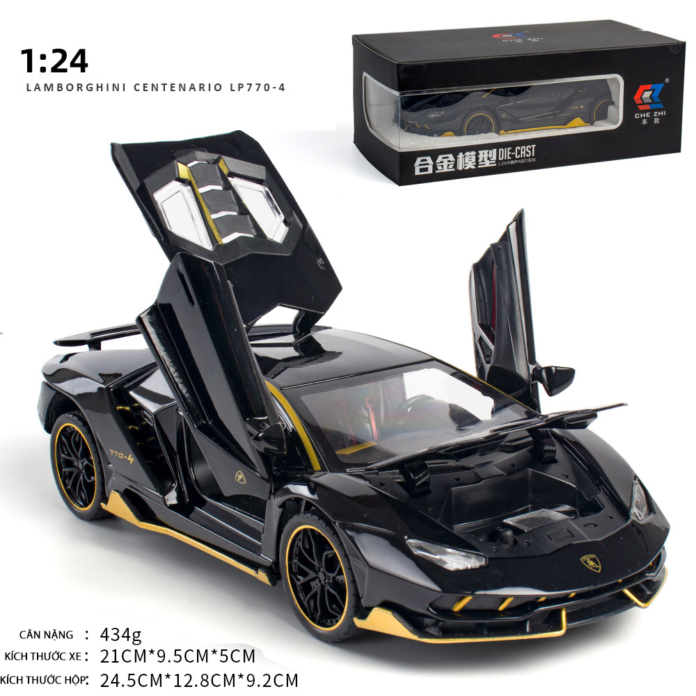 Mô Hình Siêu Xe Lamborghini LP770 1:24 Hãng CheZhi Chất Liệu Hợp Kim