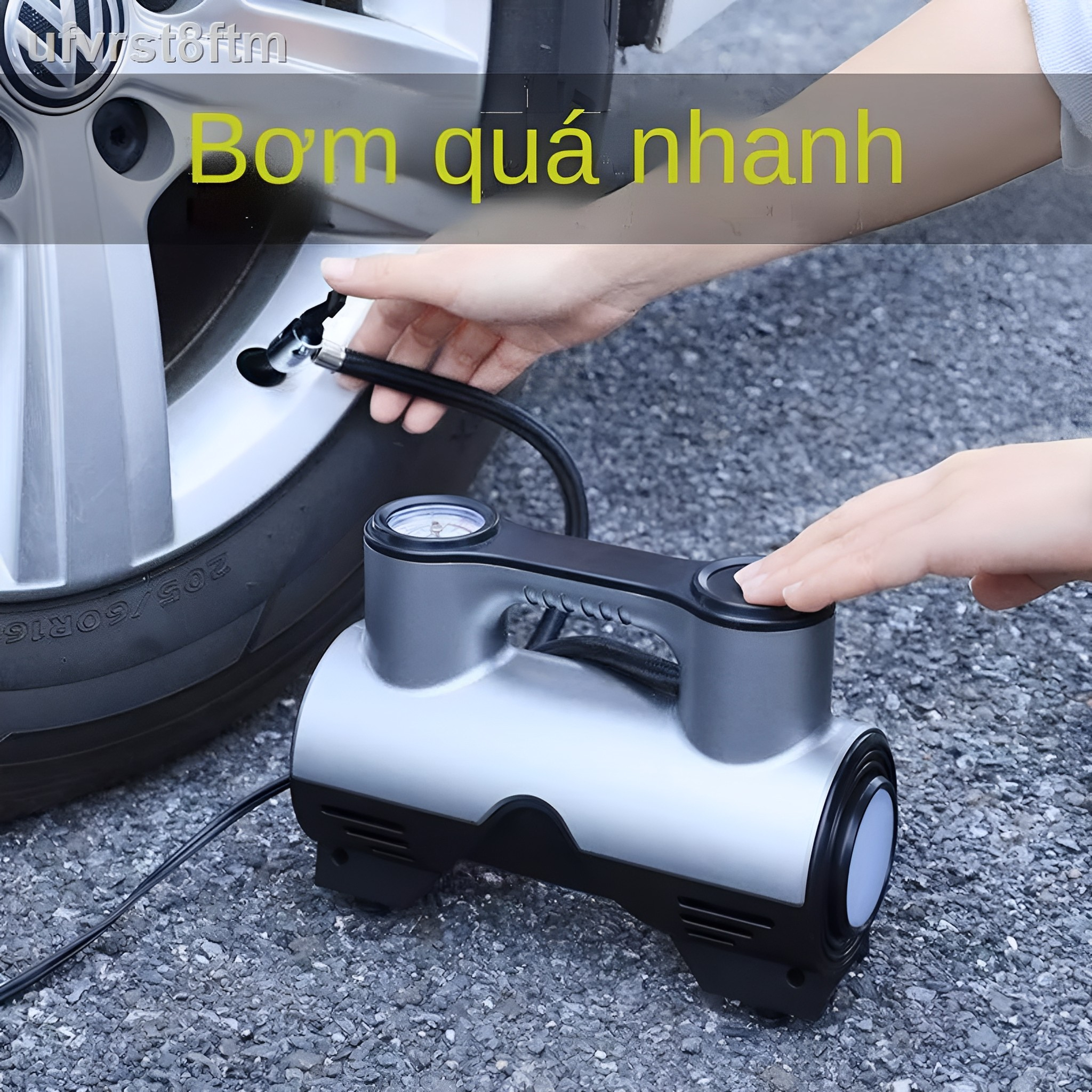Máy bơm lốp ô tô điện 12v công suất cao di động cho xe hơi