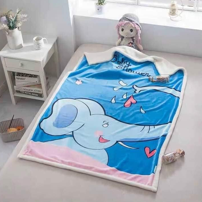 Chăn lông cừu trẻ em, chăn cho bé, chăn đắp cho bé, chăn ngủ, chăn gối cho bé