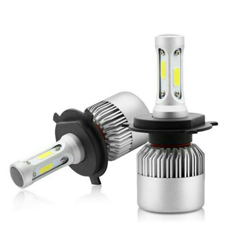 Đèn pha xe máy C6 3 TIm chân H4 siêu sáng lắp cho mọi dòng xe sử dụng điện bình 12V (giá 1 chiếc)