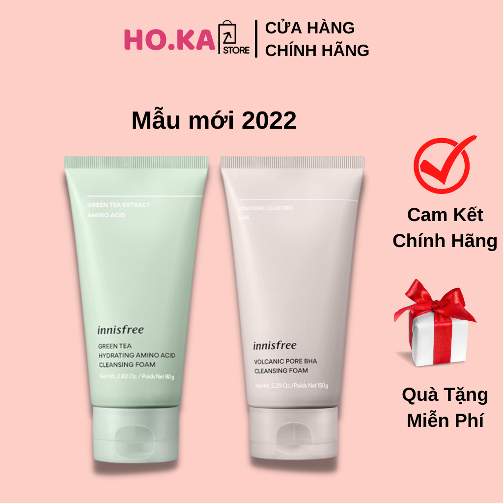 Sữa Rửa Mặt Innisfree Trà Xanh Sữa Rửa Mặt Trà Xanh Tro Núi Lửa Cho Da Dầu Ngừa Mụn Chính Hãng 150ml