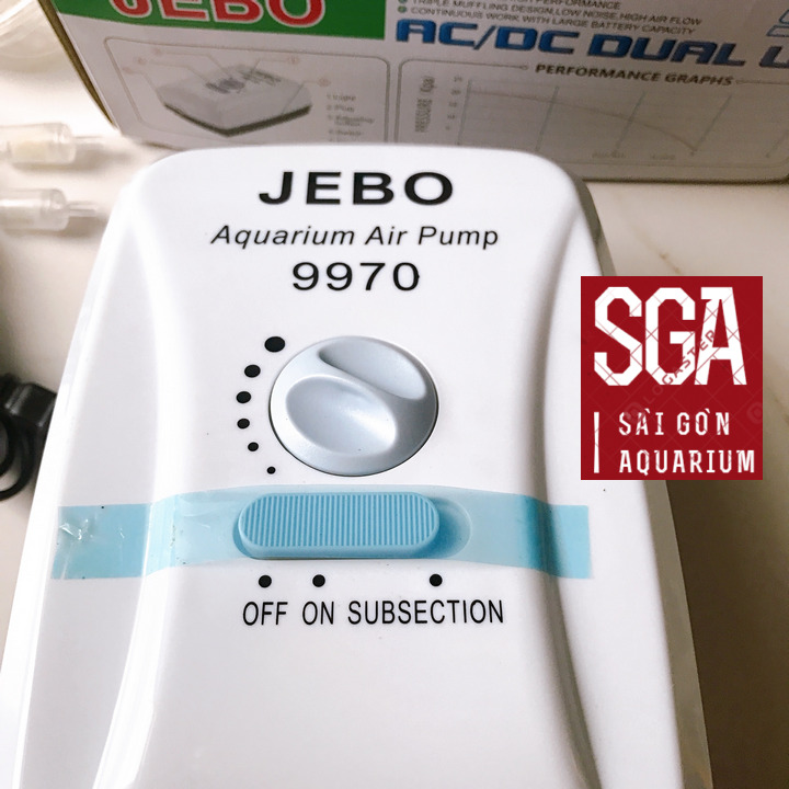 Máy Oxi 2 Dòng Điện Jebo 9970 2 Vòi, Siêu Êm, Tự Chuyển Pin Dự Phòng Khi Cúp Điện