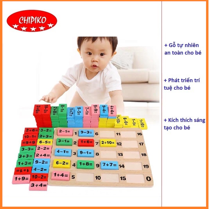 Đồ chơi trí tuệ học toán domino