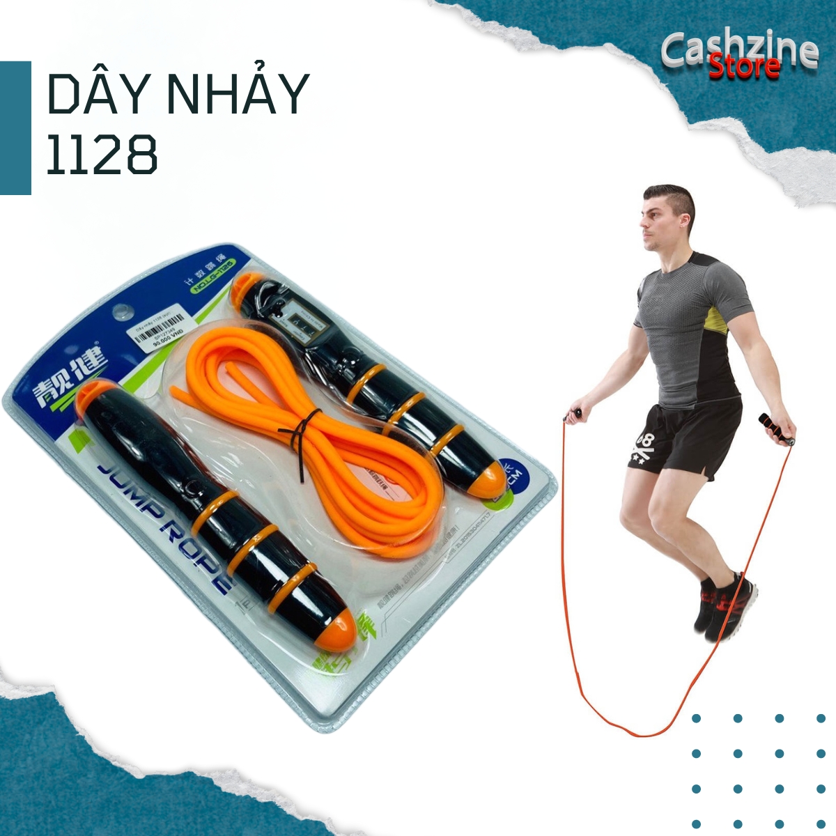 Dây nhảy tập thể dục, dây nhảy đếm vòng MS1128 - Cashzineshop